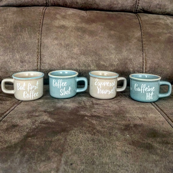 Frankie Grey Other - 🆕 Frankie Grey Set of 4 ESPRESSO Cups